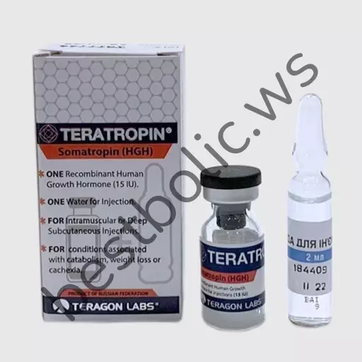 Teratropin (Somatropin HGH) 15 IU 1 amp Teragon Labs - 20 ampoules