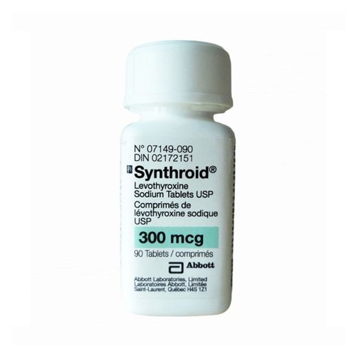 Synthroid (T4, Levothyroxine) 300 mcg 90 tabs Mylan