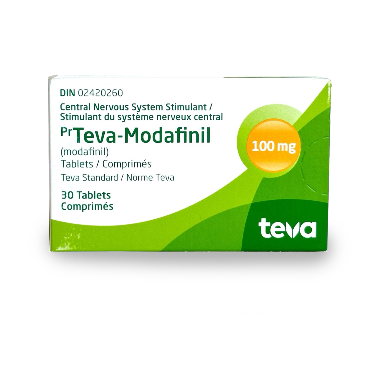 Modafinil 100 mg 30 tabs Teva Generic